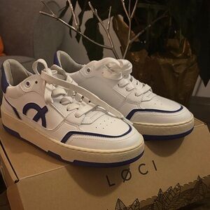 LOCI White and Blue Sneakers unisex